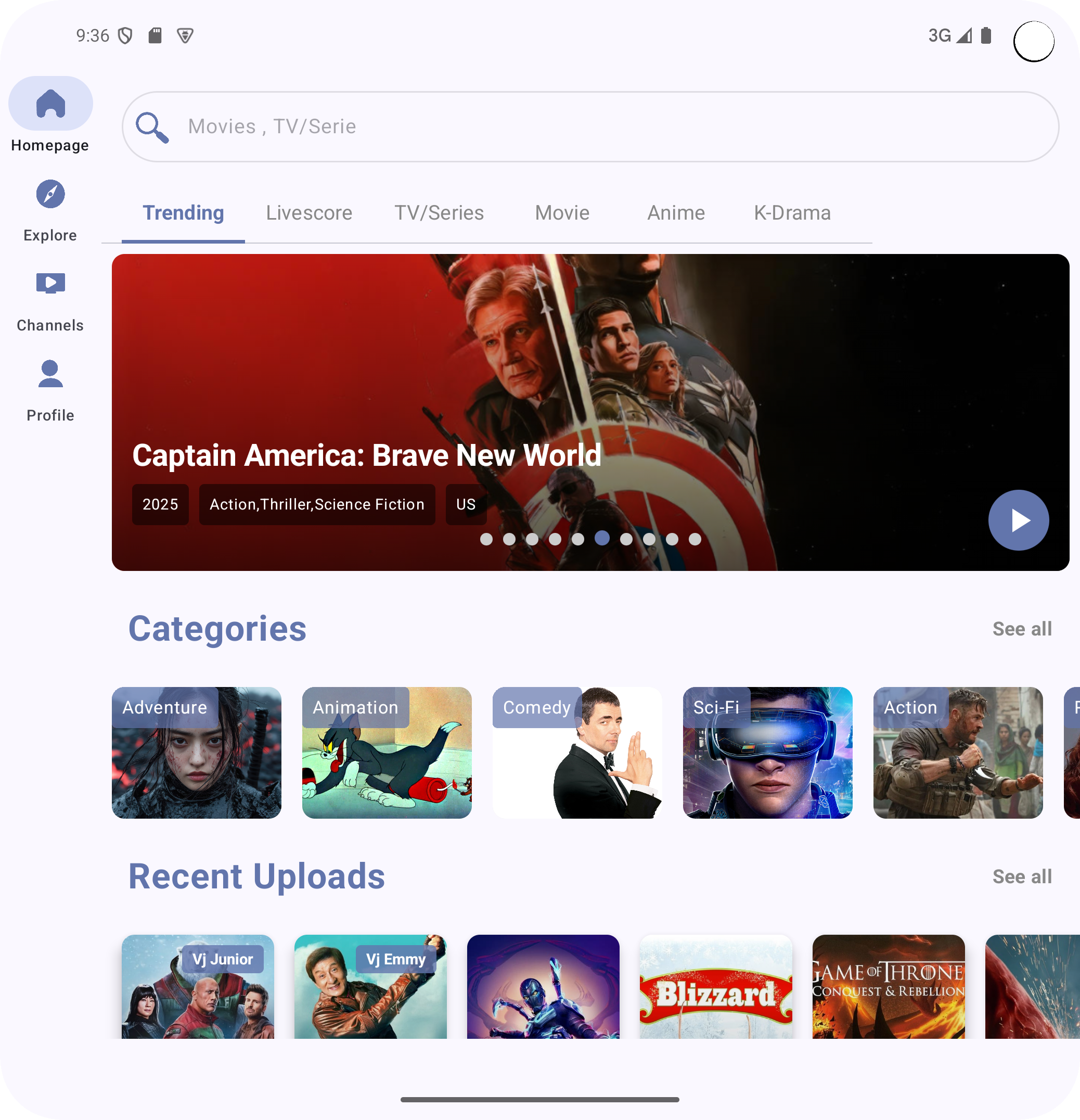 SupaMax TV Browse